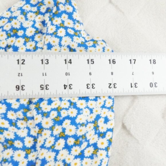 Lulu's Darling Daisies Blue Floral Print Midi Dress Womens Large Sundress - Picture 6 of 11